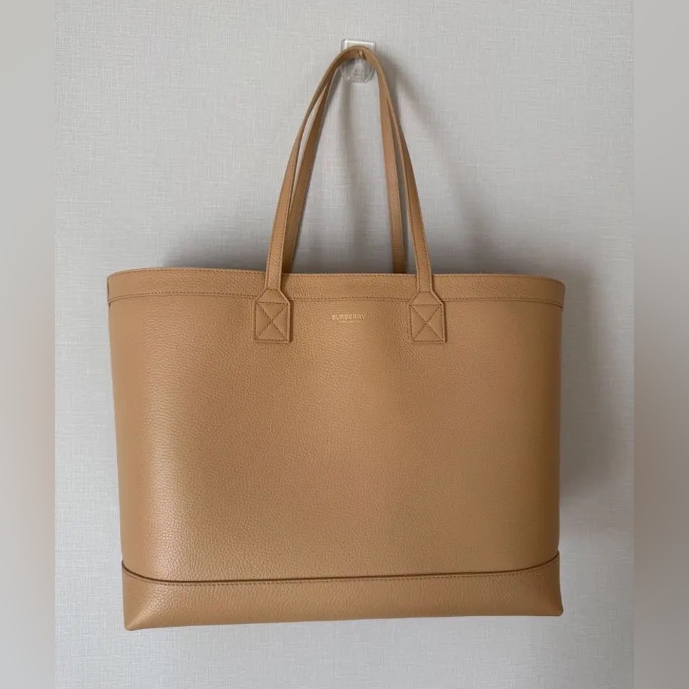 Burberry Tan Leather Cosmetic Bag